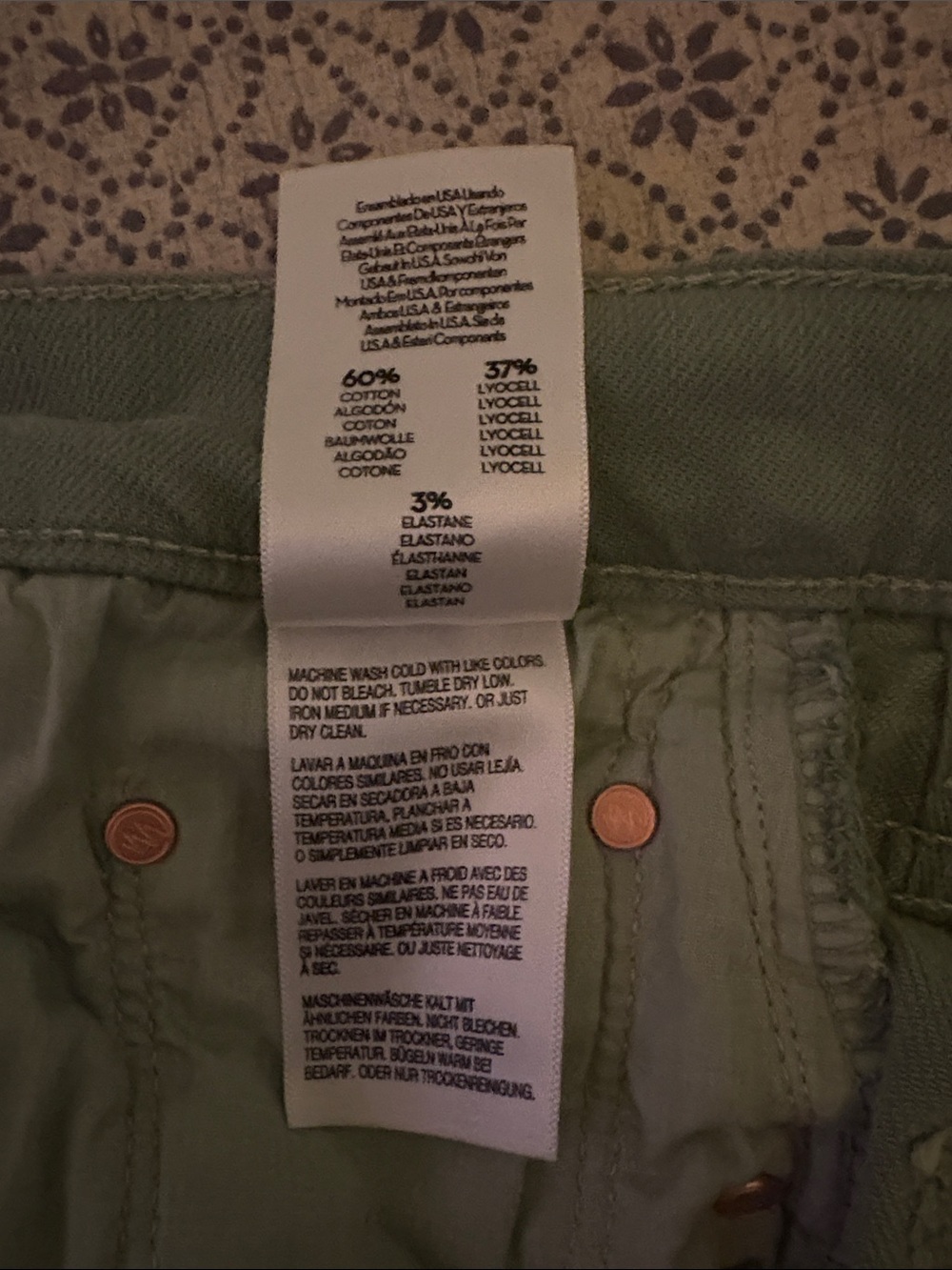 MOTHER High Waisted Rider Ankle Step Fray in a Beautiful Green Colour - Picture 9 of 11